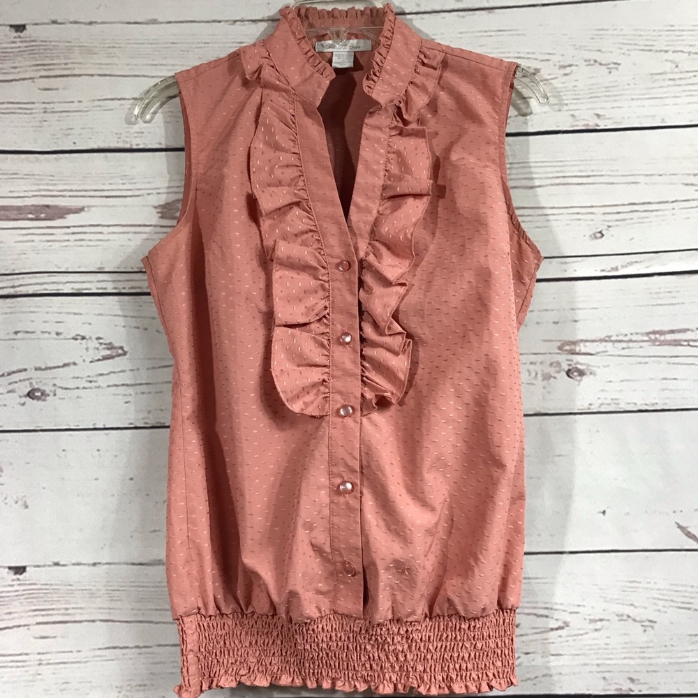 Dusty pink sleeveless blouse